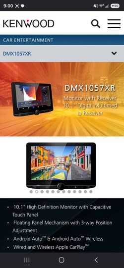 Kenwood DMX 1057XR 10.1 screen.