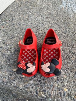 Mini Melissa Minnie and Mickey shoes - size 7