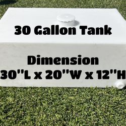 💧 30 Gallon Water Tank – Low Profile Square Poly Tank – Auto Detail / Mobile Use