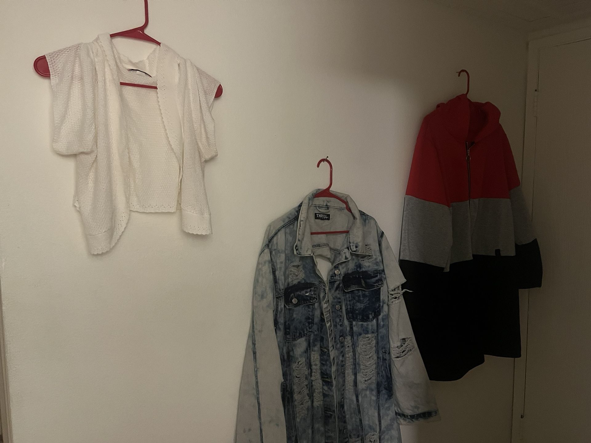 Sweatshirt, Jean Jacket, Small Sweater