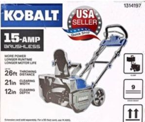 Kobalt 15-Amp Brushless Electric Snow Blower