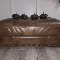 Leather Ottoman