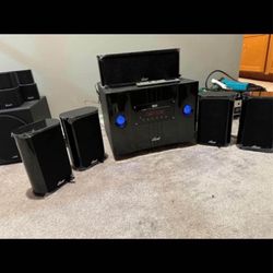 Genesis Media Labs G-608 Ultra Digital 5.1 A/V Surround sound receiver/subwoofer /G 505 Speakers