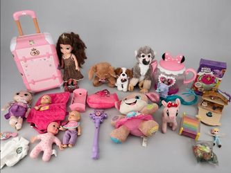Huge Girls Toy Bundle - Disney, Dolls, Plushies & Playsets!