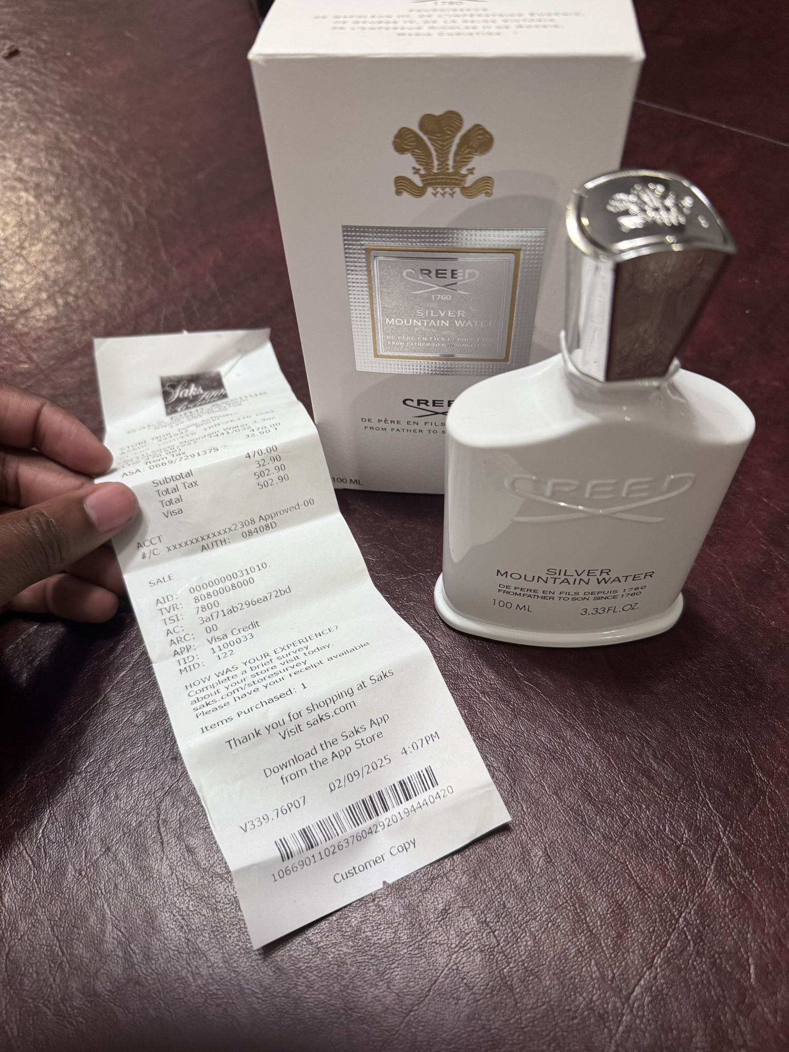 Creed Silver Mountain Water
