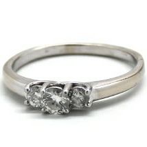 Ladies 3-Diamond Engagement Ring