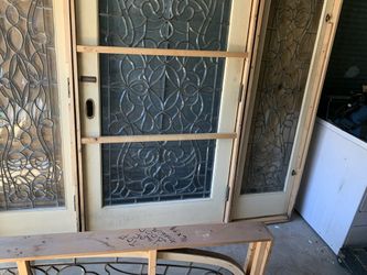Handmade Lead Crystal Front Door 1940ish