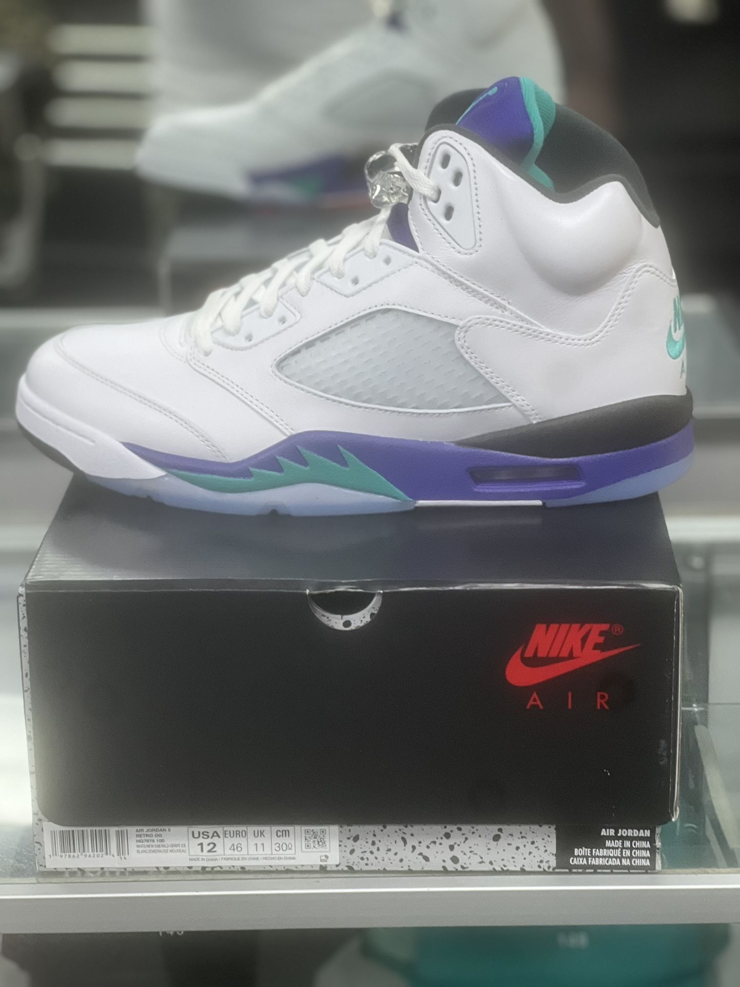 Nike Jordan Retro 5’s OG Grapes Size 12 Ds With Receipt
