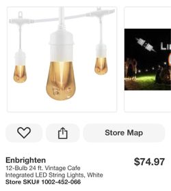 Enbrighten Vintage Cafe LED String Lights