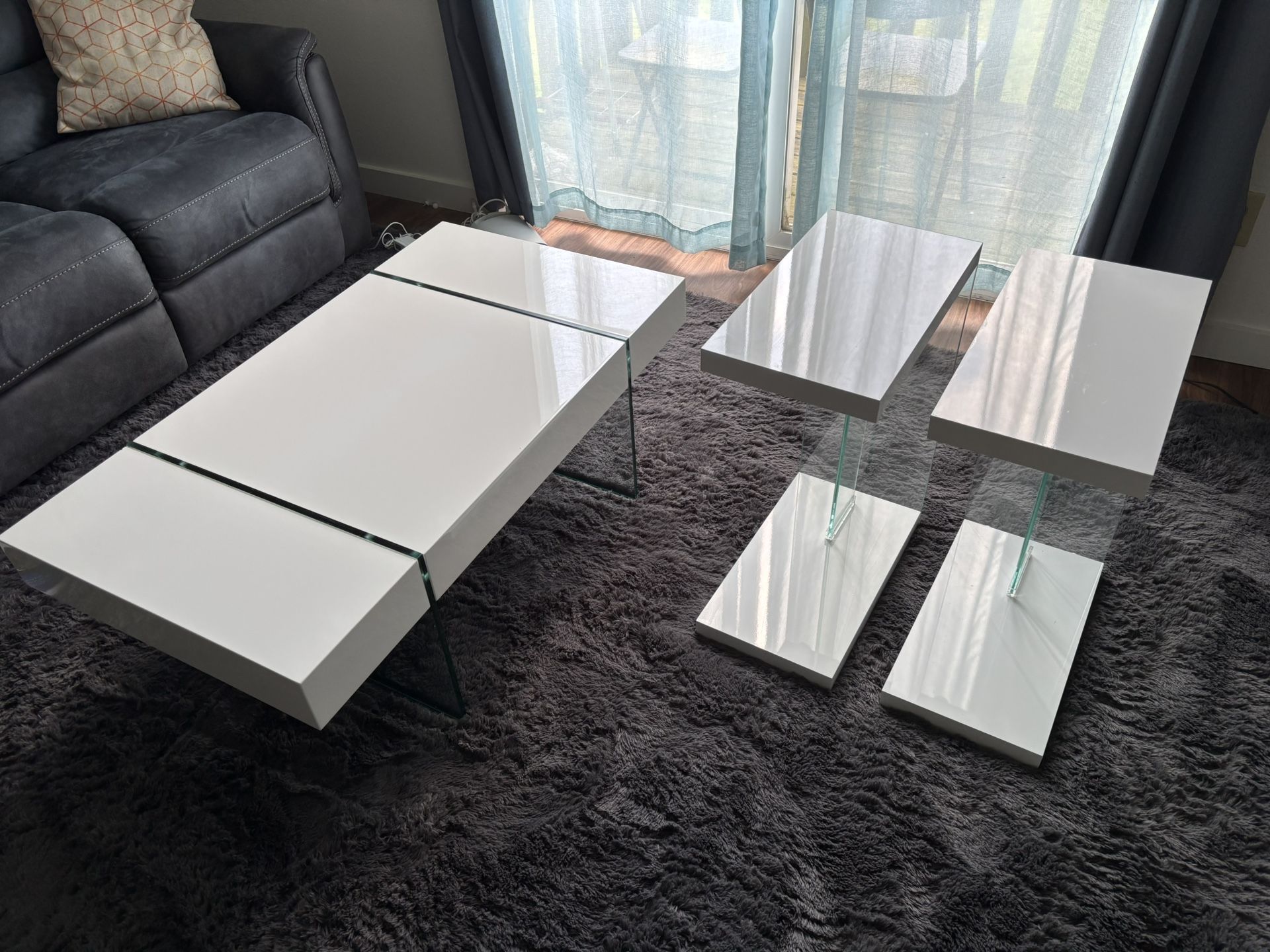 White Coffee Table & Side Tables