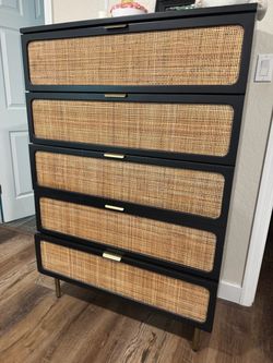 West Elm Ida Woven 5-Drawer Dresser (36")