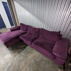 Purple sectional sofa