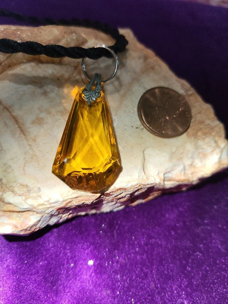 Teardrop Citrine Drop Pendant