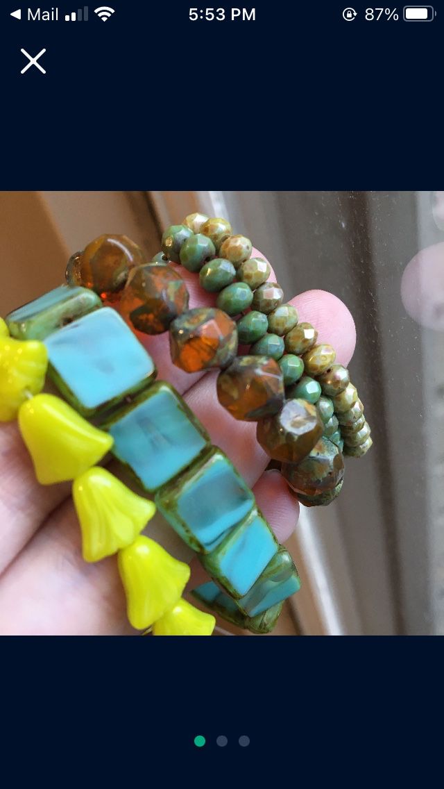 Czech Glass Stack Of Beads  #2