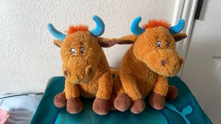 Stuffy, brown moo cow$8 both