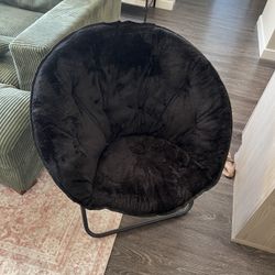 Oversized Saucer Chair Black