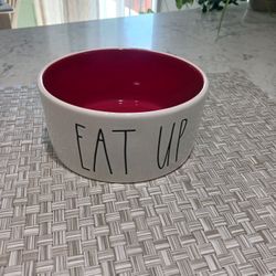 Rae Dunn  "Eat Up" Pets Water/ Food Bowl