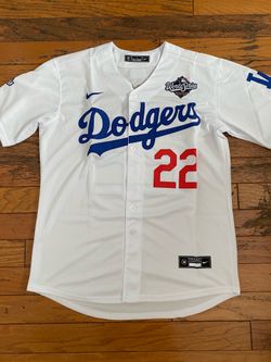 White Los Angeles dodgers Clayton Kershaw World Series jersey