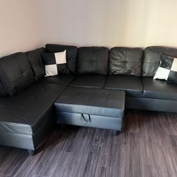 New Black Sectional Sofa Set