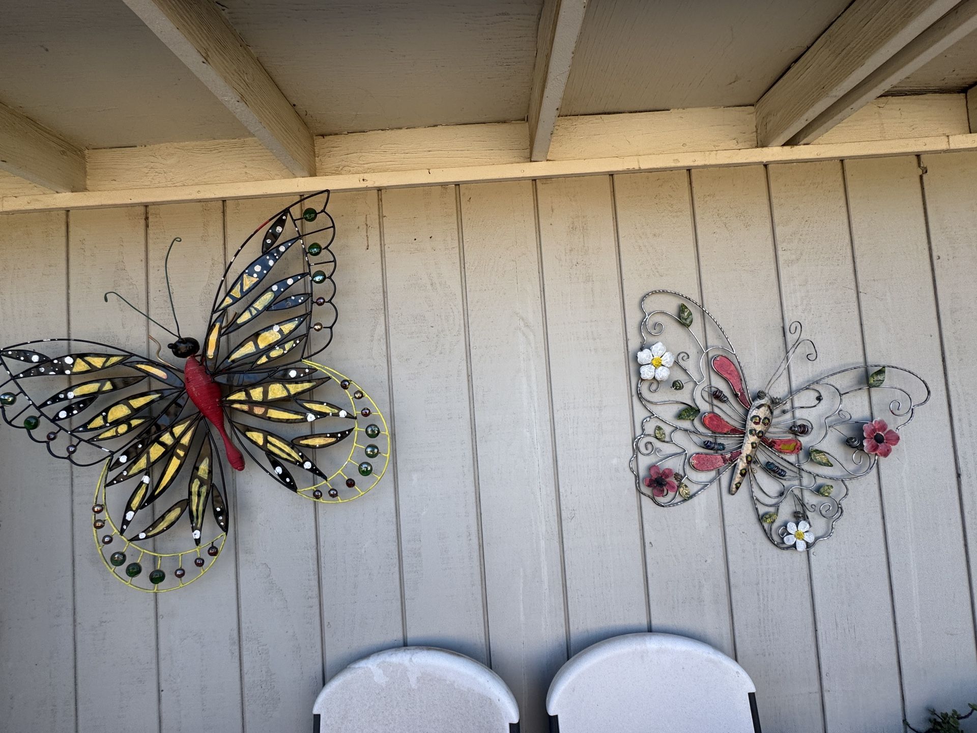 Butterfly Yard Art Wall Design Hand Made And Painted
