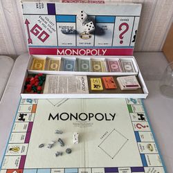 Vintage 1975 Monopoly board game.