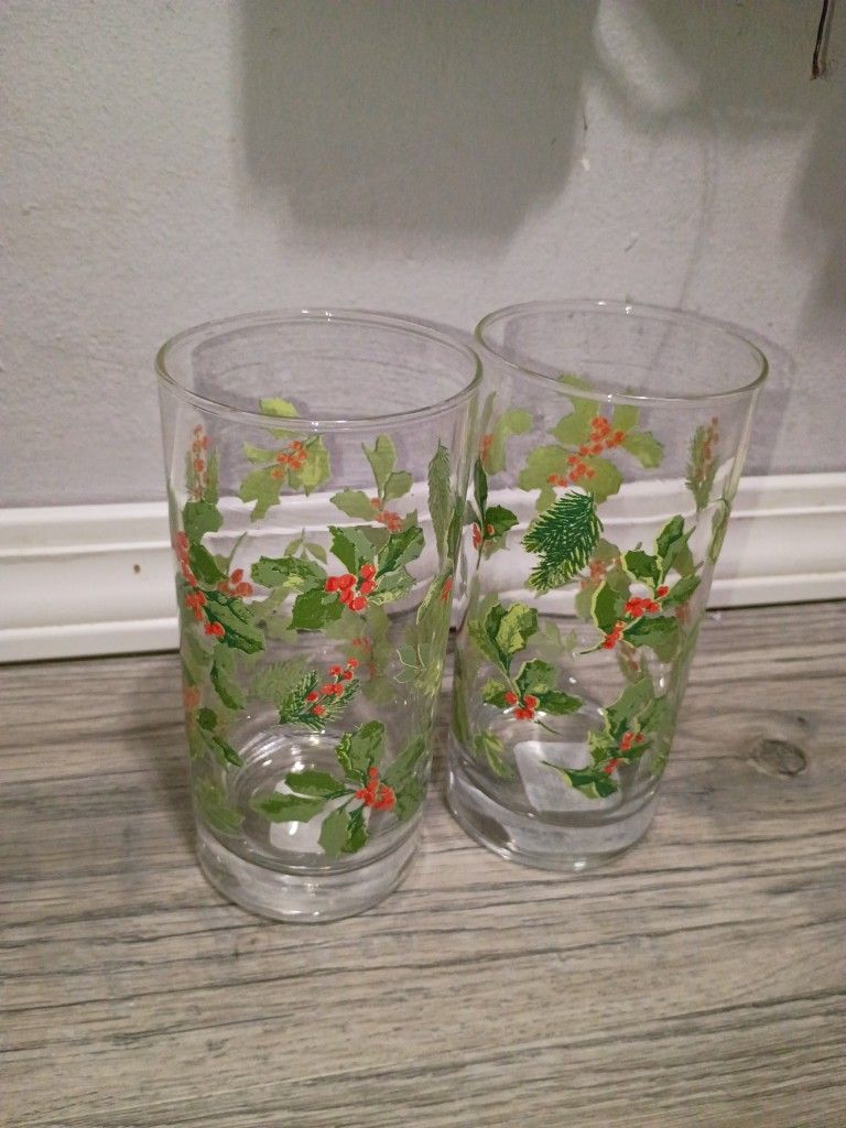 Glasses With Christmas Decoration