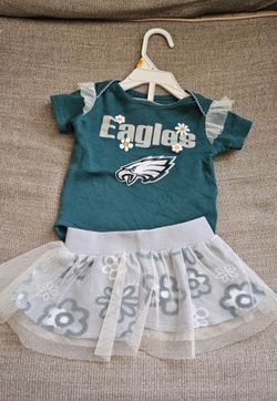 Baby Girls Infant Philadelphia EaglesNFL Bodysuit and Skirt Set