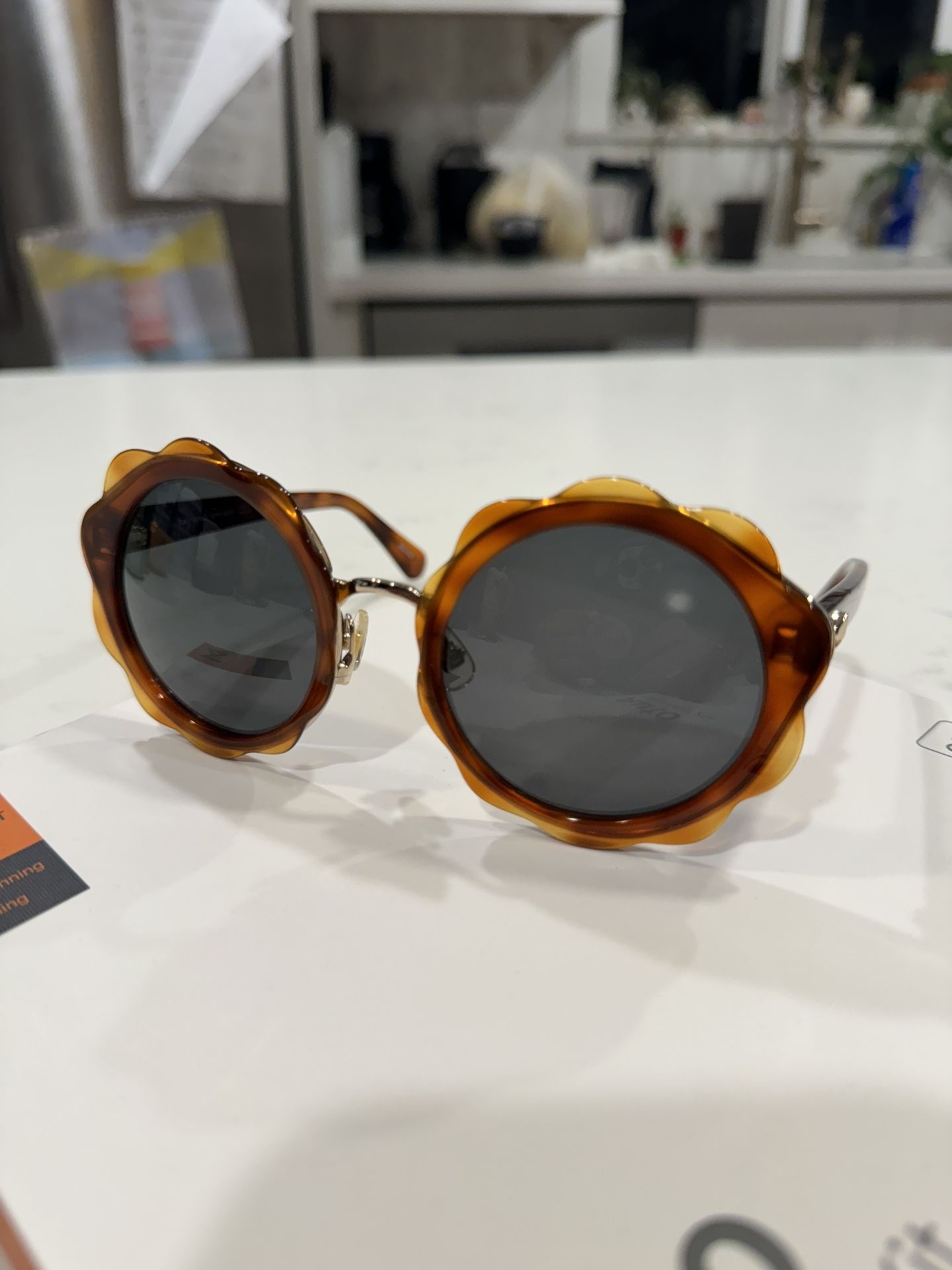 Kate Spade Amber Floral Sunglasses KARRIE Kate Spade Karrie scalloped sunglasses - Brown|KARRIES09QQT main image 4