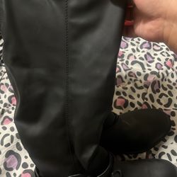 Black Knee-High Boots