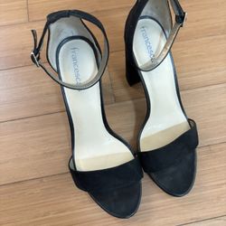 4 Inch Black Suede Heels