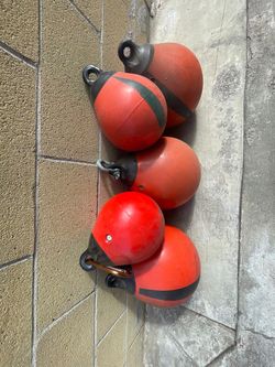Red Marine Buoys Set of 5