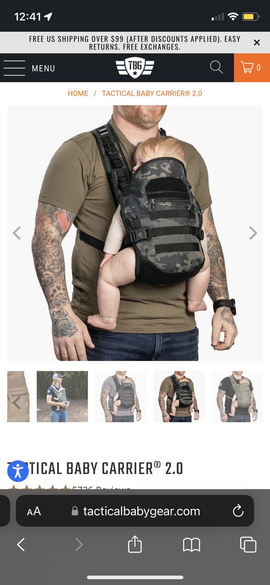 Tactical Baby Gear Carrier Forward Facing