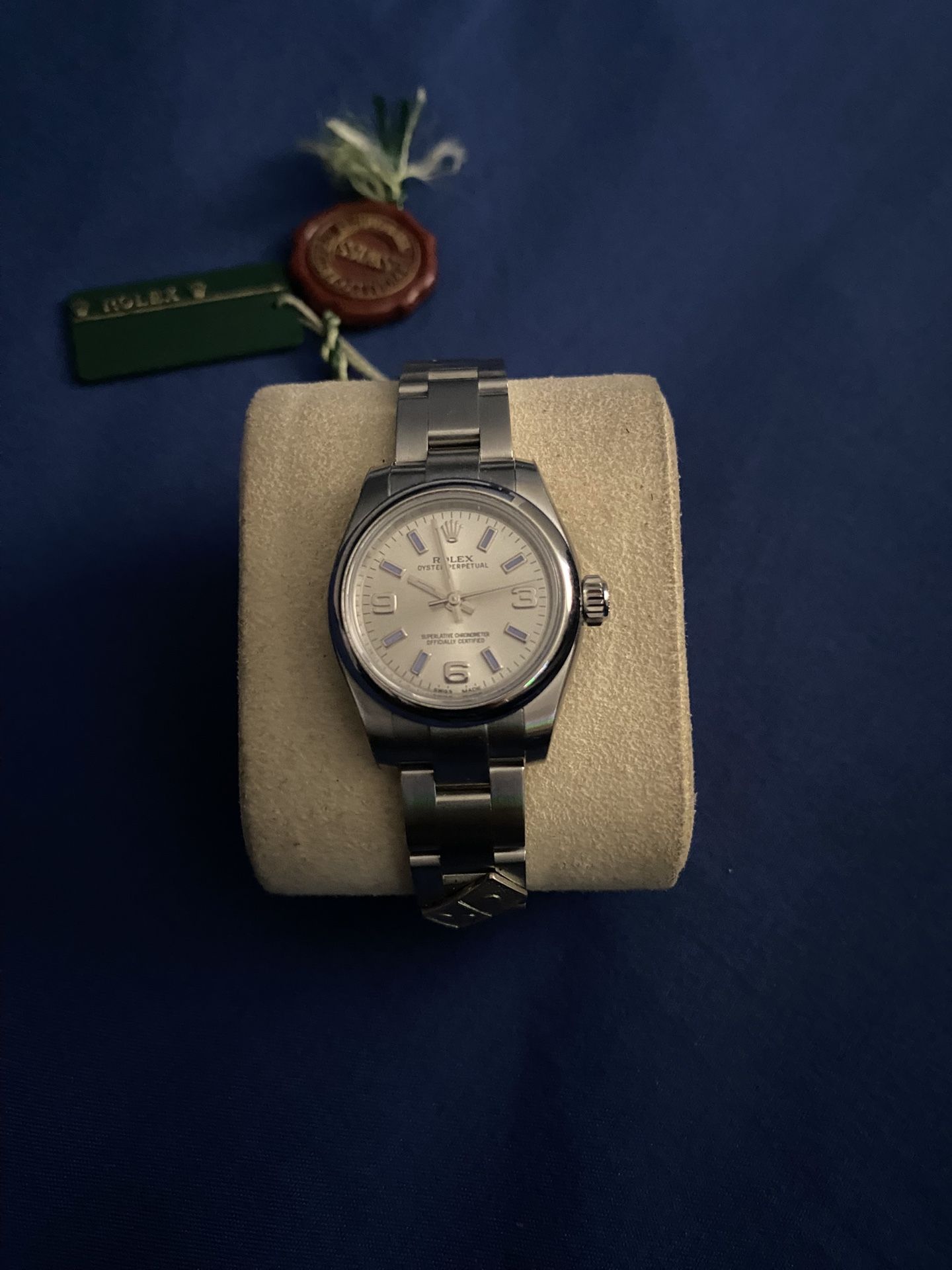 ROLEX OYSTER PERPETUAL 176200 26MM SILVER DIAL WITH STAINLESS STEEL OYSTER BRACELET