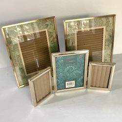 Metal Picture Frames Two are a Set One is a Triple Frame Tap See More for All Info 