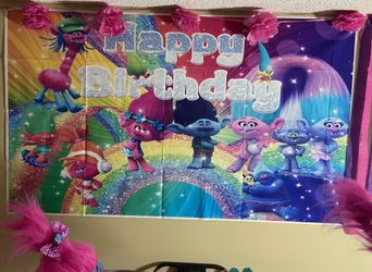 Sign Troll 3 Long Feet 5Wide Happy Birthday $15