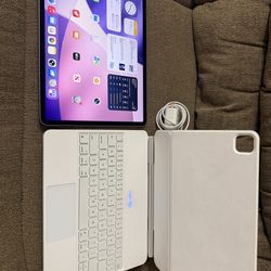 iPad Pro 12.9”  6th Gen, 128gb WiFi . M2,  Liquid Retina XDR,Brand New  Keyboard Case