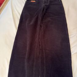 Black Corduroy Empyres Size 28 Loose Fit