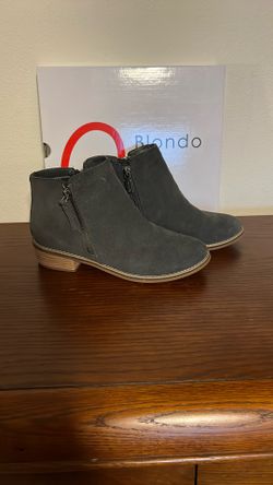 Dark Gray Ankle Boots Suede 8.5