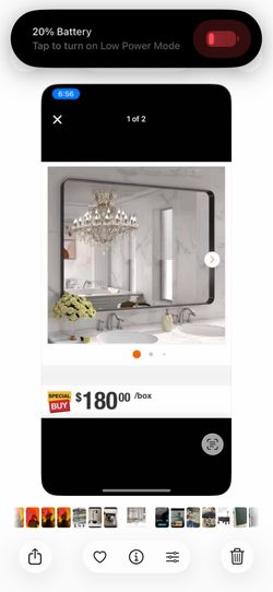 NEW in Box 48 in. W x 32 in. H Rectangular Aluminum Framed Wall Bathroom Vanity Mirror in Black met