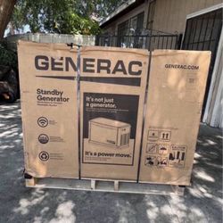 Generac 24,000 Watt - Dual Fuel Air- Cooled Whole House Home Standby Generator, Smart Home Monitorin with transfer switch 