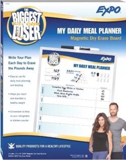 Expo Biggest Loser Daily Meal Planner Magnetic Dry Erase White Board 1770993