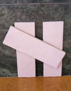 2.5" x 8" Spain Ceramic accent Tiles  in Pink 200 pcs available  $2.50 each piece
