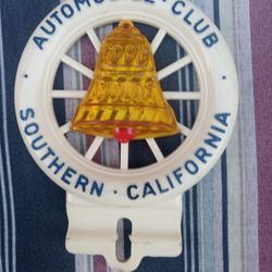 Rare Vintage AAA Badge License Plate Topper 