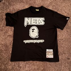 Bapexbrooklyn Nets Shirt Size Larg Fit Like A M
