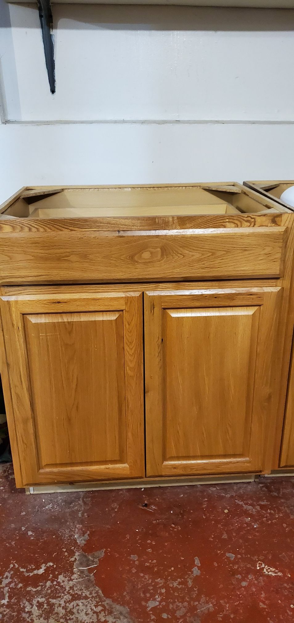 Kitchen cabinets, 60" sink base, two 36" base