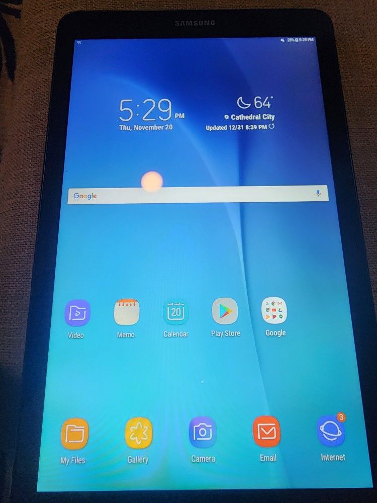 Galaxy TABLET E 6INCHES WIDE X 9 INCHES