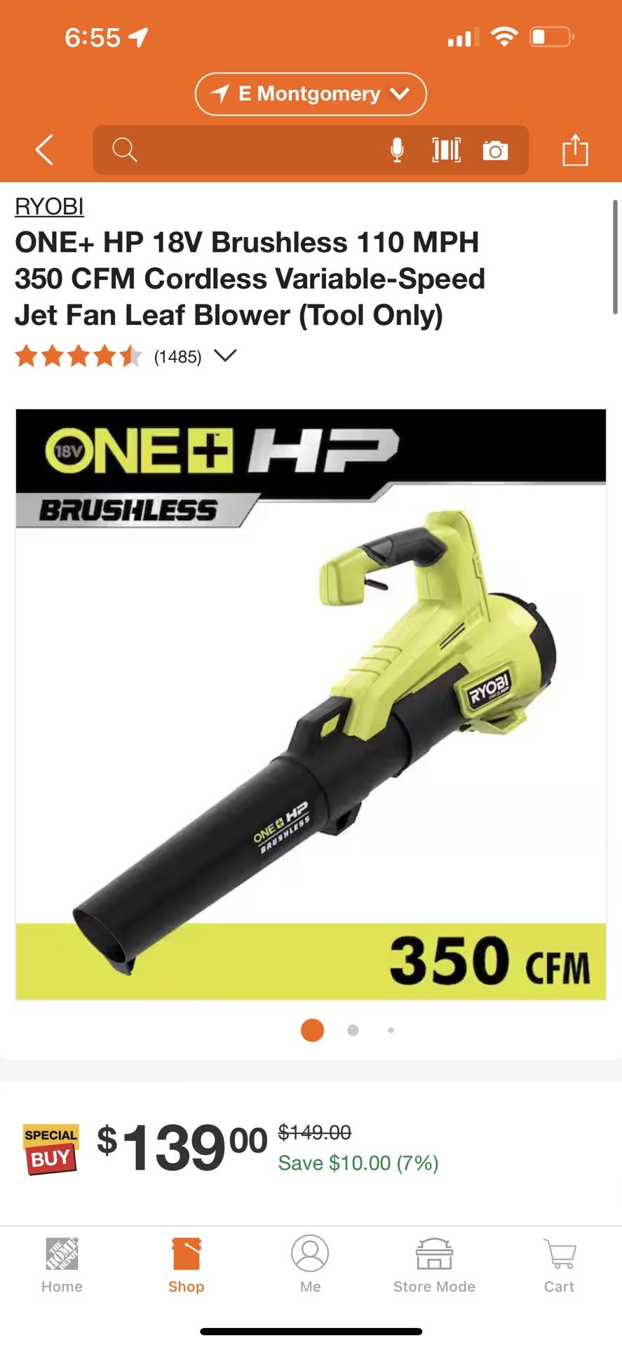 Ryobi 40v Blower