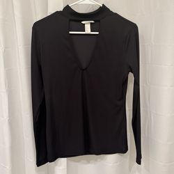 H&M long sleeve with choker neck