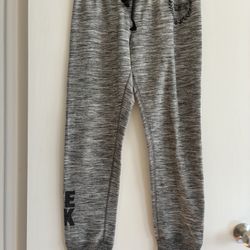 Love Pink Victoria Secret Sweat Pants Womens M Black  Drawstring Elastic Waist