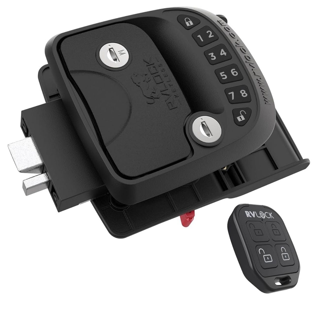 RVLOCK Compact RV Lock Keyless Entry with Remote, Secure Camper Latch Replacement